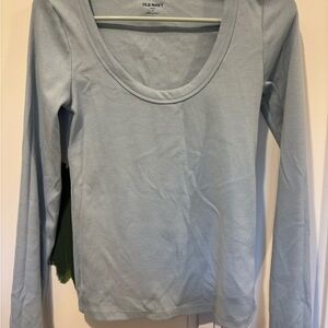 Old Navy Women's Light Blue Long Sleeve Top